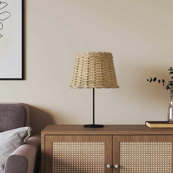 vidaXL lampas abažūrs, brūns, &Oslash;30x20 cm, pīts