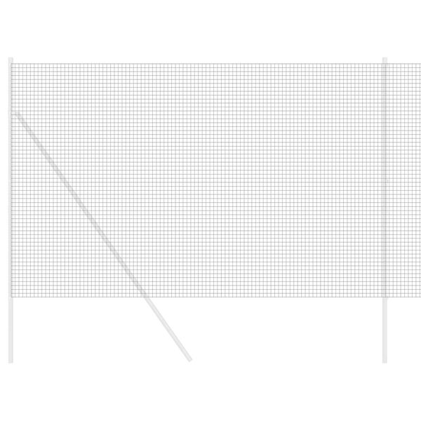 vidaXL Metinātās stieples žogs Pelēka 1.6 x 25 m Tērauds