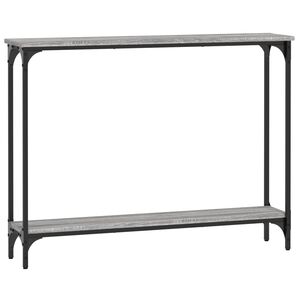 vidaXL konsoles galdiņ&scaron;, pelēcīgs, 100x22,5x75 cm, inženierijas koks