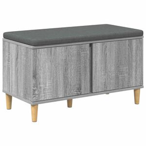 vidaXL Zāles sols ar spilvenu ar durvīm Pelēka Sonoma 80 x 38 x 46 cm