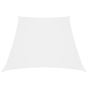 vidaXL saulessargs, 2/4x3 m, trapeces forma, balts oksforda audums