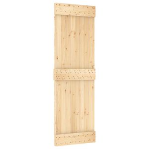 vidaXL Slīdo&scaron;ās durvis NARVIK Dabiska un melna 70 x 210 cm (213,5 cm)