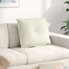 vidaXL Atpakaļ spilvens Krēmkrāsa 60 x 50 cm Korduroja audums