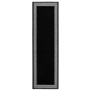 vidaXL paklāja celiņ&scaron;, BCF, melns ar rakstu, 60x200 cm