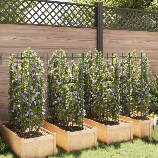 vidaXL tomātu būri, 8 gab., 116 cm, tērauds un PP