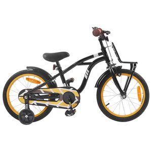 vidaXL Bērnu Velosipēds 16 Collas no 4-6 gadiem Melns