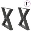 vidaXL kafijas galdiņa kājas, 2 gab., antracīta krāsa, 50x(42-43,3) cm, tērauds