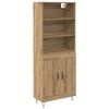 vidaXL Augstais skapītis 2 pcs Artisānā ozols 69,5 x 34 x 180 cm