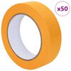 vidaXL Gleznotāja maskē&scaron;anas lentes 50 pcs Dzeltena 25mm x 50m Papīrs