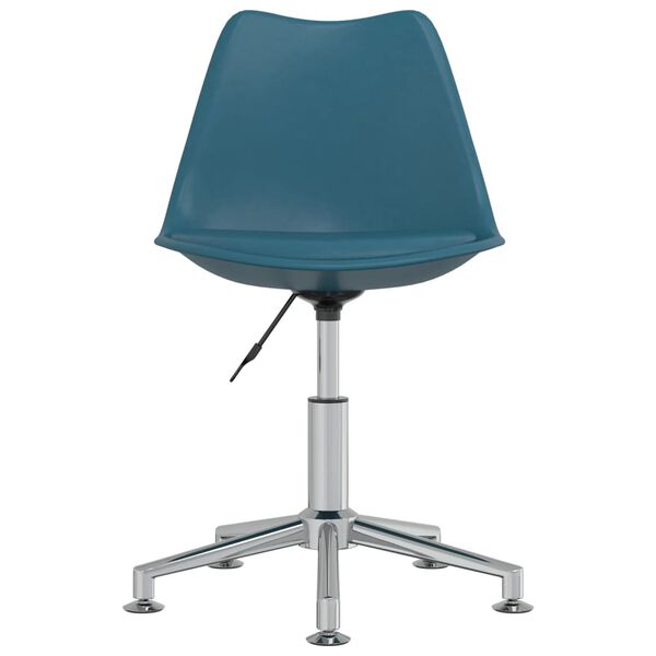 vidaXL grozāmi virtuves krēsli, 6 gab., tirkīzzila mākslīgā āda