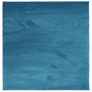 vidaXL paklājs OVIEDO, īsa spalva, mīksts, tirkīzzils, 120x120 cm