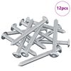 vidaXL Skrūve 12 gab. Sudraba M6 x 60 mm Tērauds