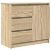 vidaXL kumode ar atvilktni, 71x35x65 cm, inženierijas koks