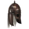 vidaXL vikingu karotāju bruņucepure, replika, vara krāsas tērauds