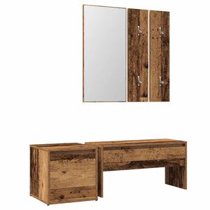 vidaXL priek&scaron;nama mēbeļu komplekts Old Wood Engineered Wood