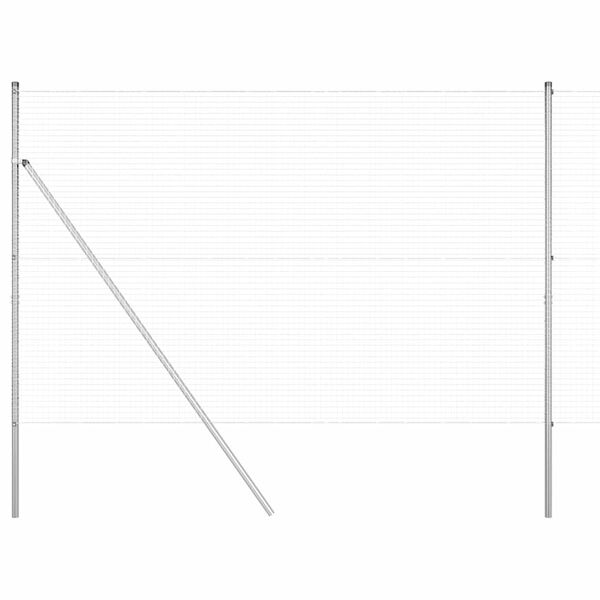 vidaXL Žoga āķis Sudraba 10 x 1,6 m (25 x 25 mm siets) Tērauds