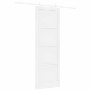 vidaXL Slīdo&scaron;ās durvis Balts 83 x 232 cm Priedes masīvkoks