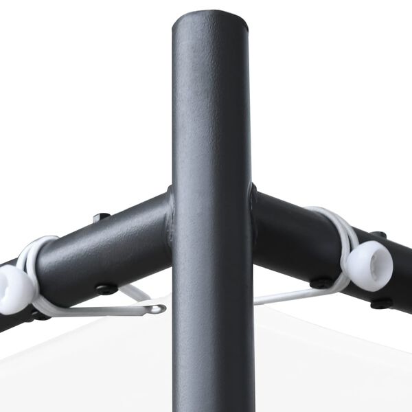 vidaXL dārza nojume ar jumtu, 3x3 m, balta, 180 g/m&sup2;