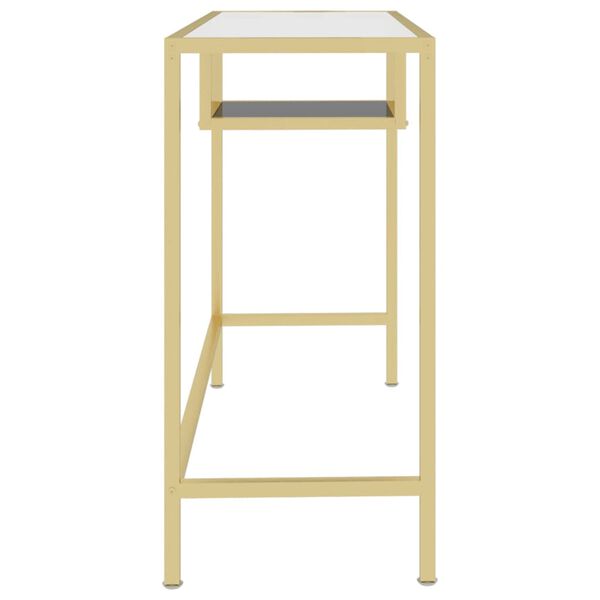 vidaXL datorgalds, 100x36x74 cm, caurspīdīgs rūdīts stikls