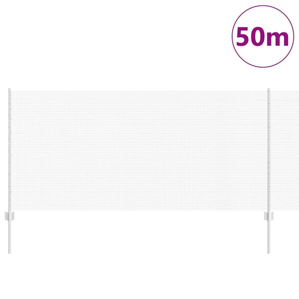 vidaXL Žogs ar stabu Sudraba 1 x 50 m Tērauds