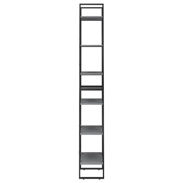 vidaXL plaukts, pelēks, 60x30x210 cm, priedes masīvkoks