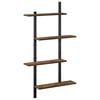vidaXL Sienas plaukts Kūpināts ozols 61 x 13.5 x 105.5 cm