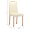vidaXL virtuves krēsli, 2 gab., krēmkrāsas mākslīgā āda