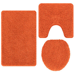 vidaXL Antislip vannas paklāju komplekts 3 pcs Oranža PP