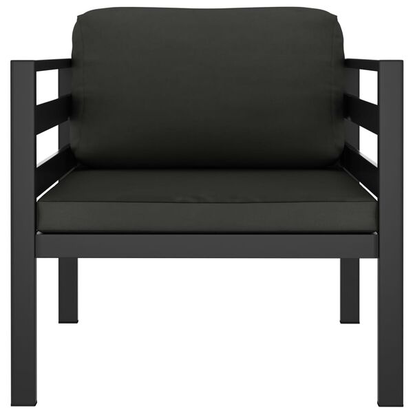 vidaXL vienvietīgi dīvāni ar matračiem, 2 gab., alumīnijs, pelēki