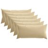 vidaXL Spilvenu pārvalks 6 pcs HEERLEN Bē&scaron;a 40 x 80 cm Poliesters