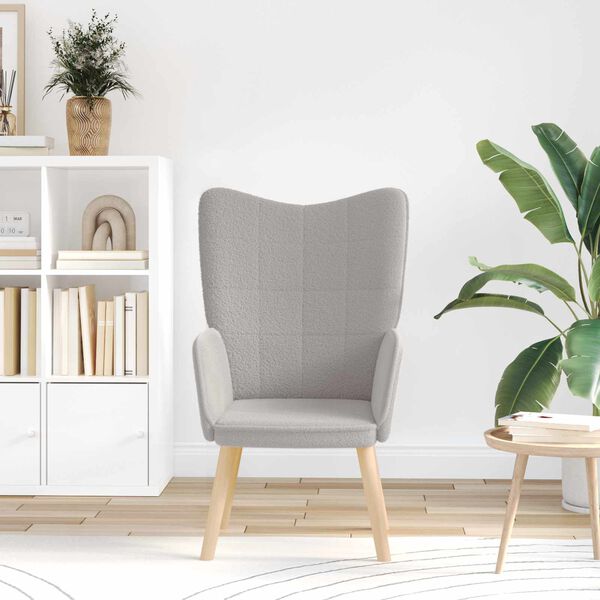 vidaXL atpūtas krēsls Gai&scaron;i pelēks 62 x 67 x 95,5 cm &Scaron;erpa Audums