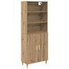 vidaXL Augstais skapītis Artisānā ozols 69,5 x 32,5 x 180 cm