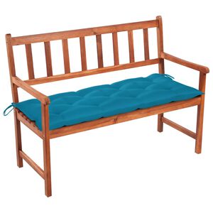 vidaXL dārza sols ar matraci, 120 cm, akācijas masīvkoks