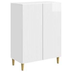 vidaXL Puse Spīdīgi balts 66 x 34,5 x 90 cm Inženierijas koks