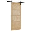 vidaXL Slīdo&scaron;ās durvis Dabiska 83 x 202 cm Priedes masīvkoks