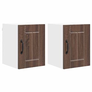 vidaXL Sienas skapis LUCCA 2 pcs Brūns ozols 30 x 31 x 40 cm