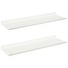 vidaXL Peldējo&scaron;ais plaukts 2 pcs Balts 60 x 18 x 2,5 cm Tērauds