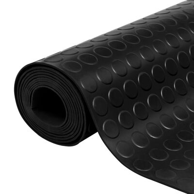 vidaXL grīdas paklājs, neslīdoša gumija, 1,5x4 m, 3 mm, punktains