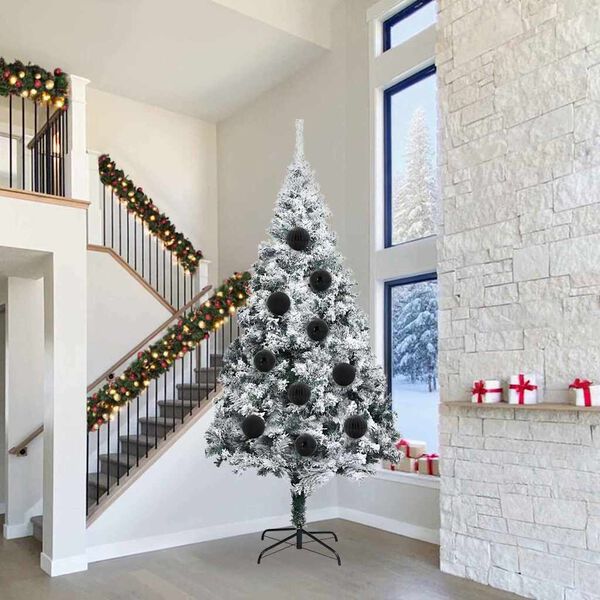 vidaXL Ziemassvētku rotājumu komplekts 4 pcs Melna Plastmasa