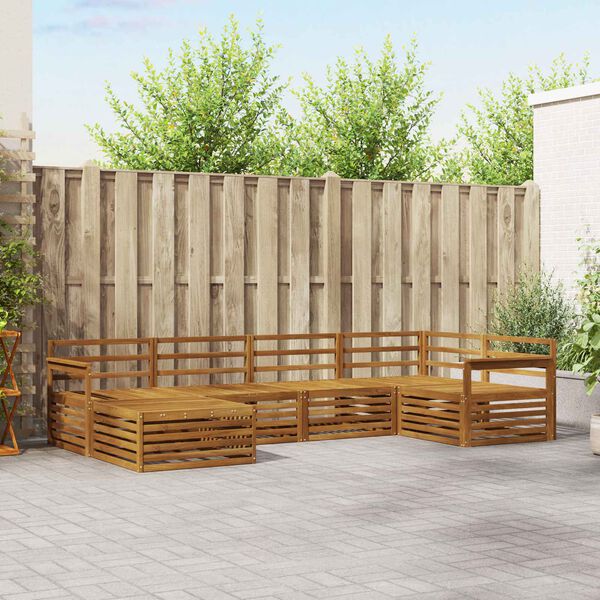 vidaXL Āra dīvānu komplekts 6 pcs Dabiska