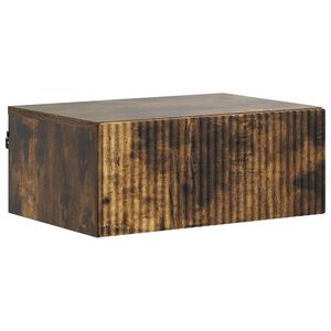 vidaXL Sienā stiprināms nakts skapis Kūpināts ozols 49 x 34,5 x 20 cm