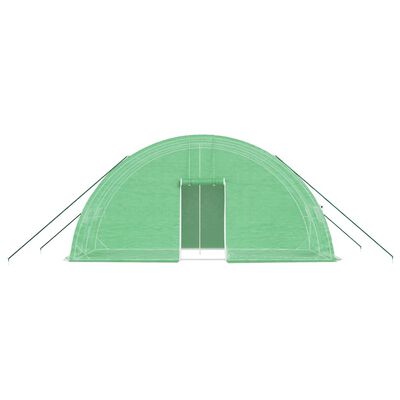 vidaXL siltumnīca ar tērauda rāmi, zaļa, 12 m², 6x2x2,85 m