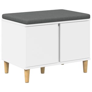 vidaXL Zāles sols Balts 60 x 38 x 46 cm Inženierētā koksne un audums