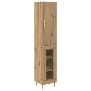 vidaXL Augstais skapītis 2 pcs Artisānā ozols 34,5 x 34 x 180 cm