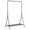vidaXL Apģērba statīvs ar uzglabā&scaron;anu Melna 100 x 56 x 154 cm Tērauds