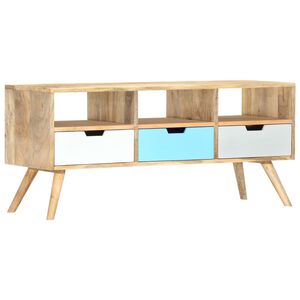 vidaXL TV skapītis, 110x35x48 cm, mango masīvkoks