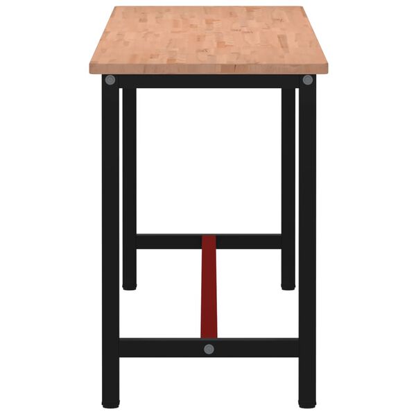 vidaXL darbagalds, 200x55x81,5 cm, dižskābarža masīvkoks un metāls