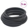 vidaXL hibrīda gaisa &scaron;ļūtene, melna, 0,6", 5 m, gumija un PVC