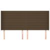 vidaXL galvgalis ar malām, 183x16x118/128 cm, tum&scaron;i brūns audums