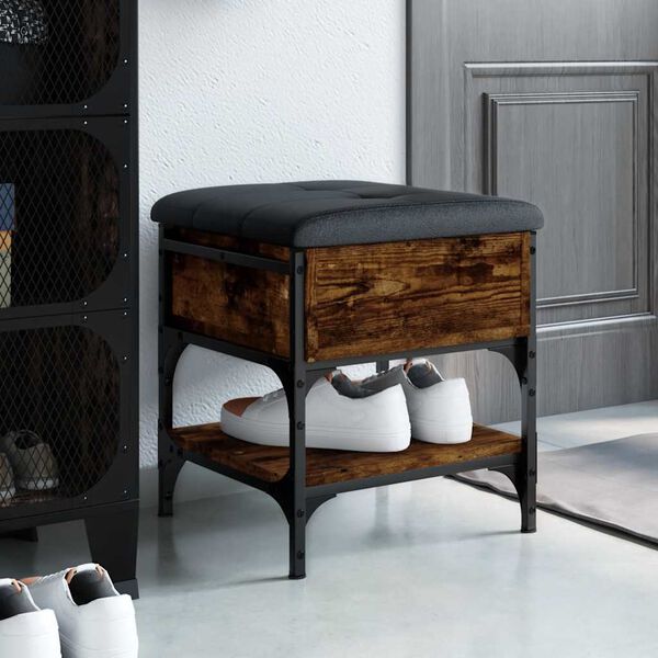 vidaXL apavu skapītis, koka krāsa, 42x42x45 cm, inženierijas koks